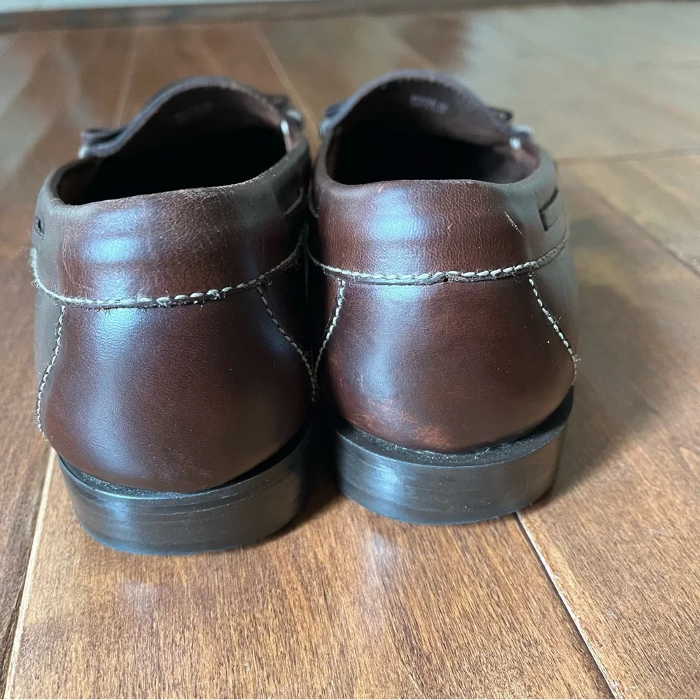 Cole Haan Classic Brown Leather Men’s Tassel Loafers Size 10